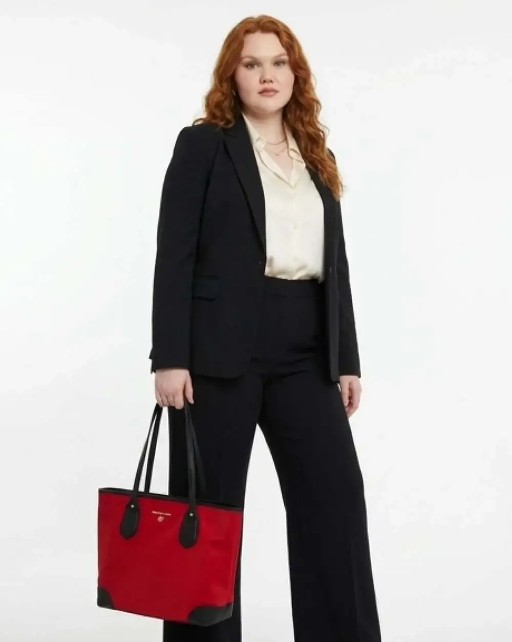 Michael Kors Eva Nylon Tote Bag in Red and Black